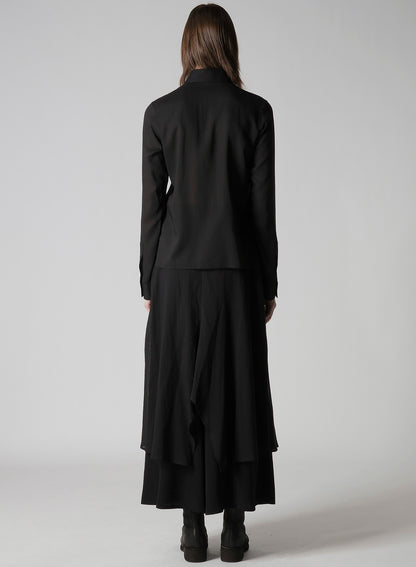 CELLULOSE LAWN R FRONT PINTUCK BLOUSE