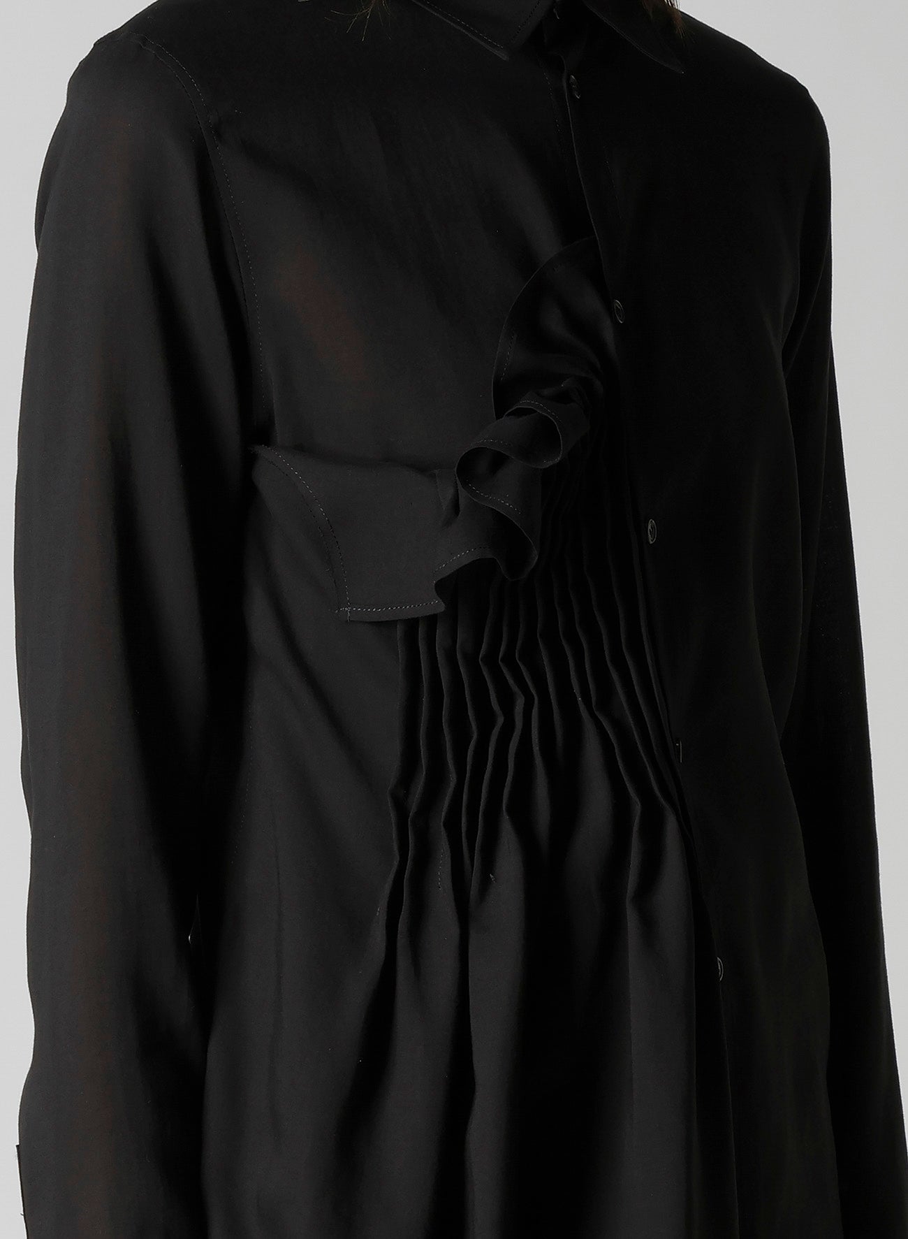 CELLULOSE LAWN R FRONT PINTUCK BLOUSE
