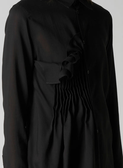 CELLULOSE LAWN R FRONT PINTUCK BLOUSE