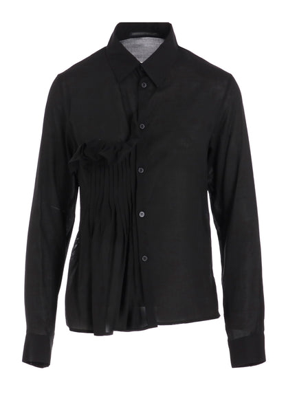 CELLULOSE LAWN R FRONT PINTUCK BLOUSE