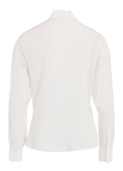 CELLULOSE LAWN PANELED SHORT BLOUSE