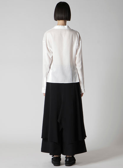 CELLULOSE LAWN PANELED SHORT BLOUSE