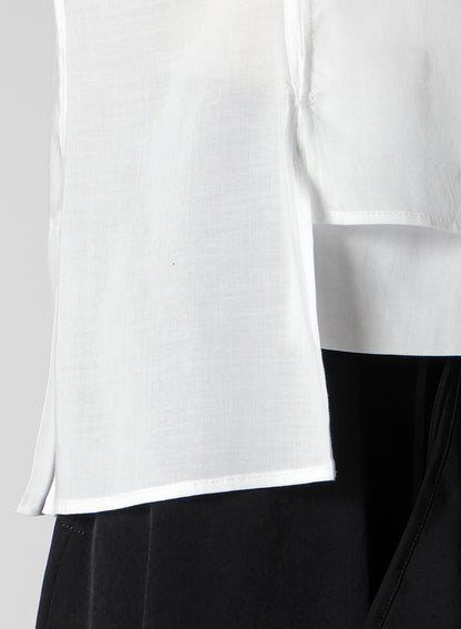 CELLULOSE LAWN PANELED SHORT BLOUSE