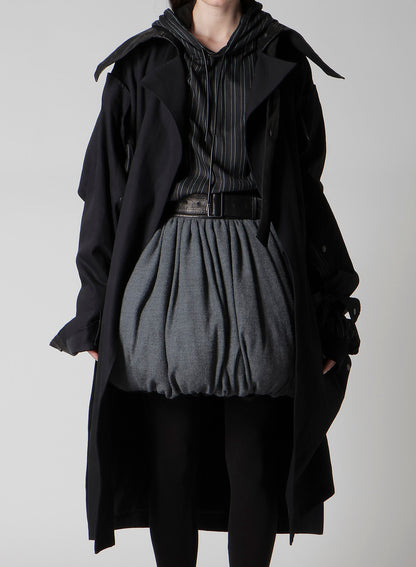 10OZ UNEVEN YARN DENIM A SNAP BUTTON BIG COAT