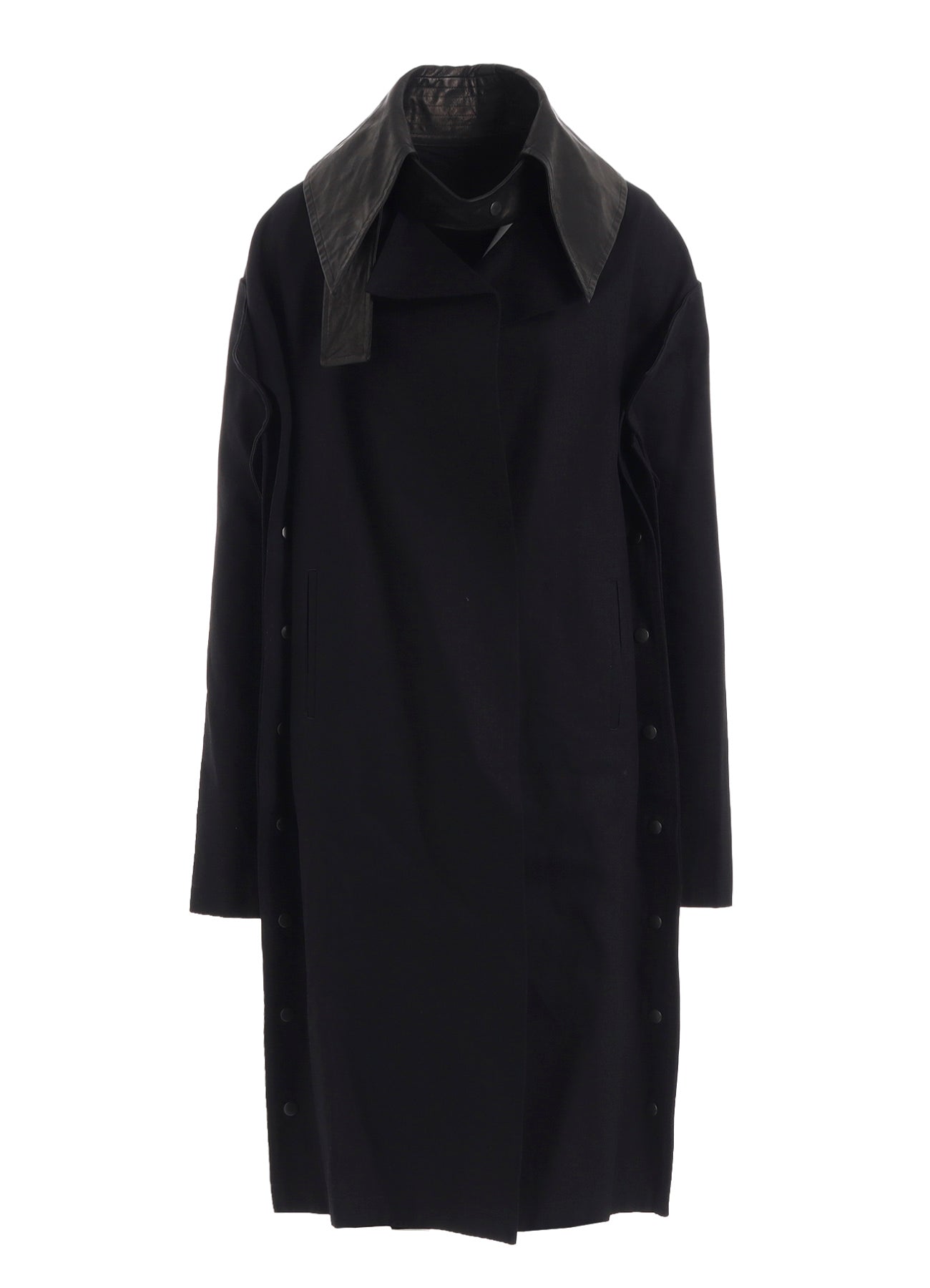 10OZ UNEVEN YARN DENIM A SNAP BUTTON BIG COAT – THE SHOP YOHJI