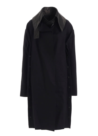 10OZ UNEVEN YARN DENIM A SNAP BUTTON BIG COAT