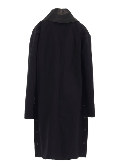 10OZ UNEVEN YARN DENIM A SNAP BUTTON BIG COAT