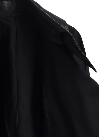 10OZ UNEVEN YARN DENIM A SNAP BUTTON BIG COAT