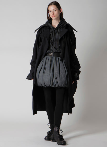 10OZ UNEVEN YARN DENIM A SNAP BUTTON BIG COAT