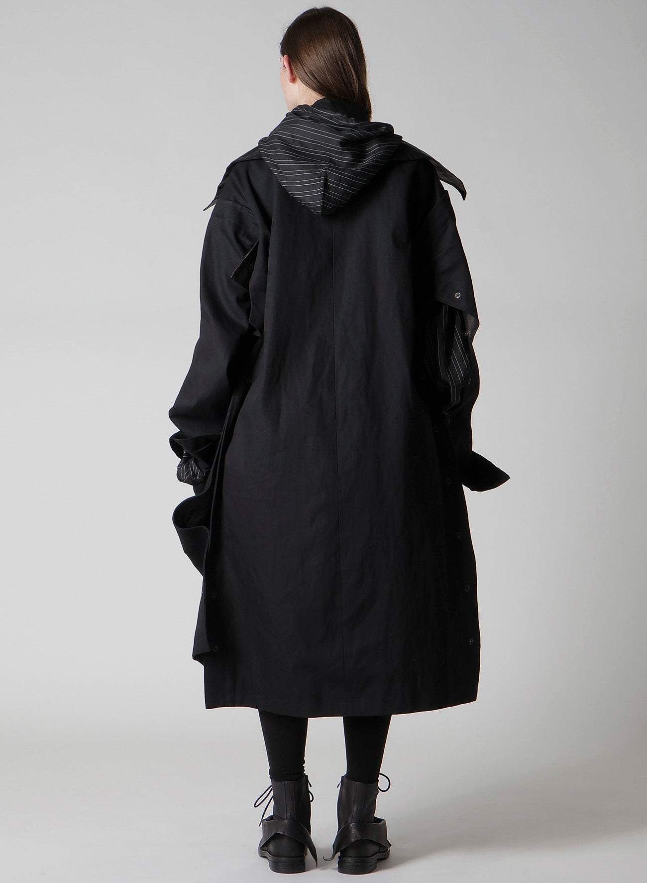 10OZ UNEVEN YARN DENIM A SNAP BUTTON BIG COAT