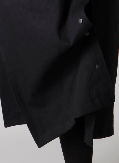 10OZ UNEVEN YARN DENIM A SNAP BUTTON BIG COAT