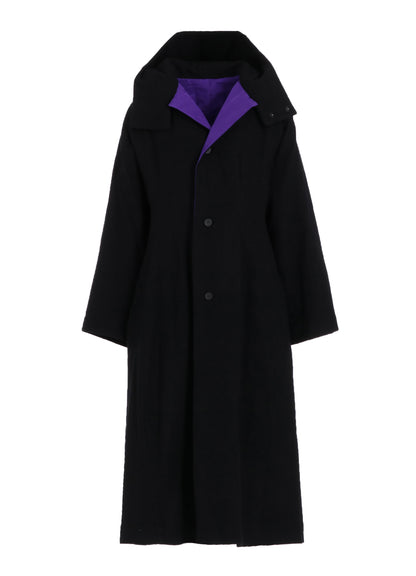 OVERDYE WOOL VIERA REVERSIBLE HOODED COAT