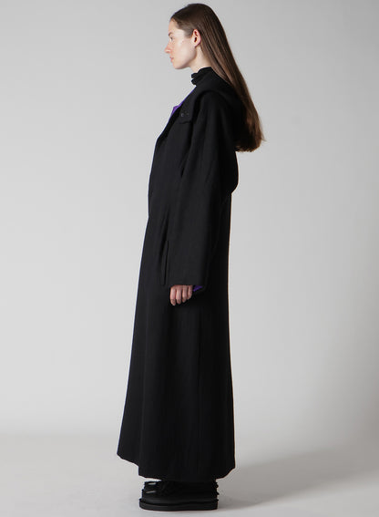 OVERDYE WOOL VIERA REVERSIBLE HOODED COAT