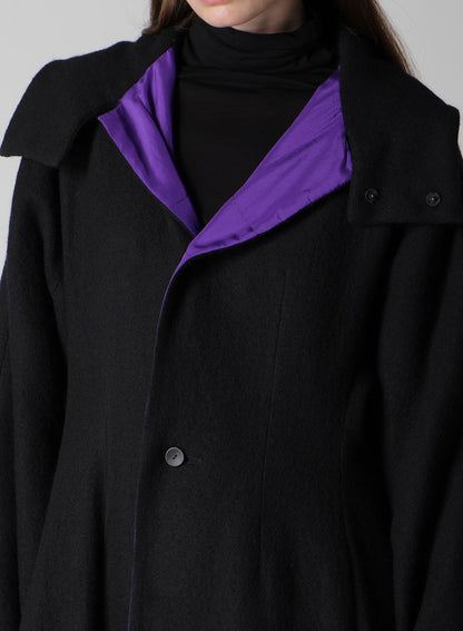 OVERDYE WOOL VIERA REVERSIBLE HOODED COAT