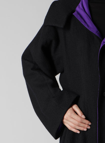 OVERDYE WOOL VIERA REVERSIBLE HOODED COAT