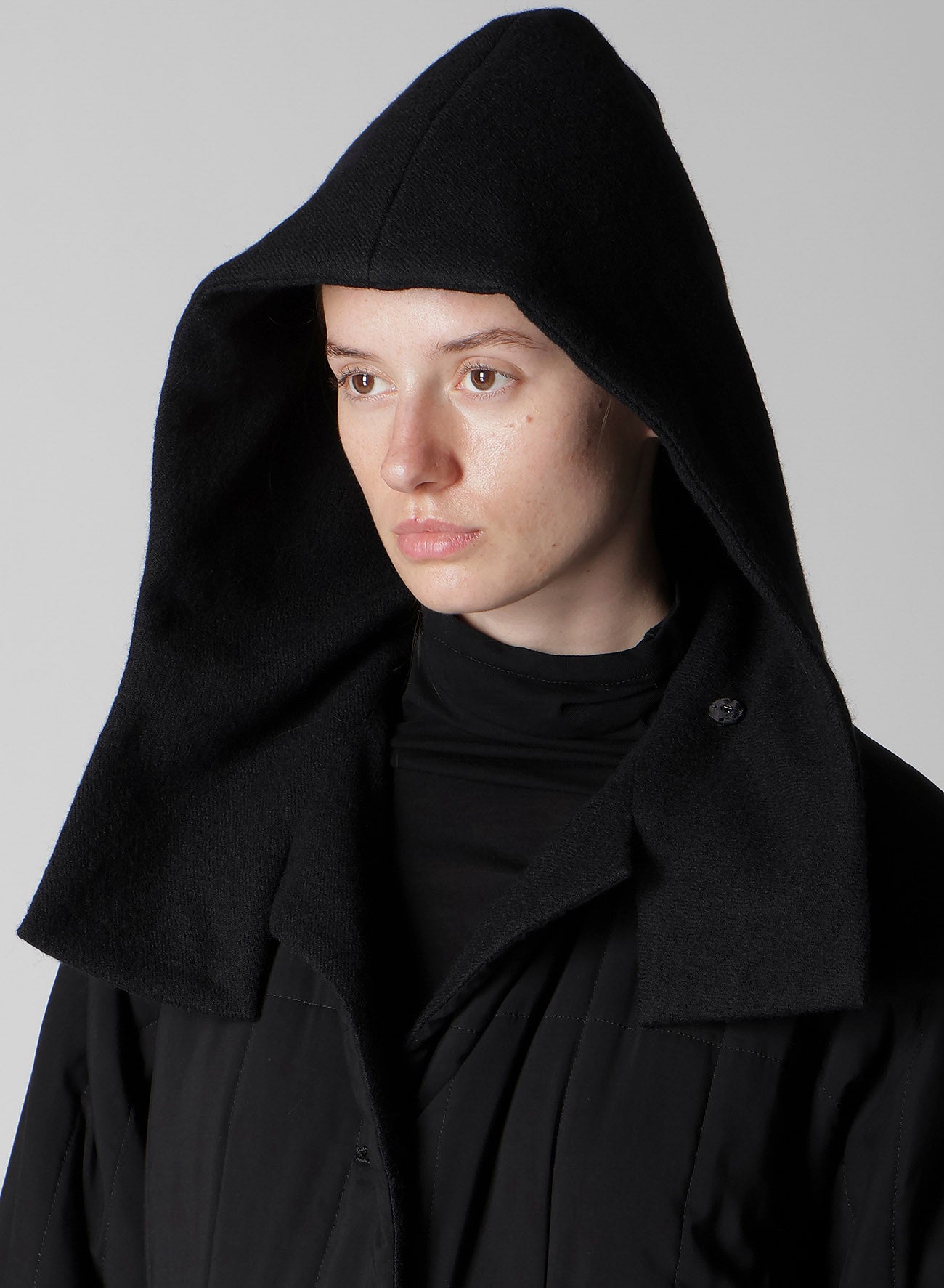 WOOL VIYELLA REVERSIBLE HOODED COAT