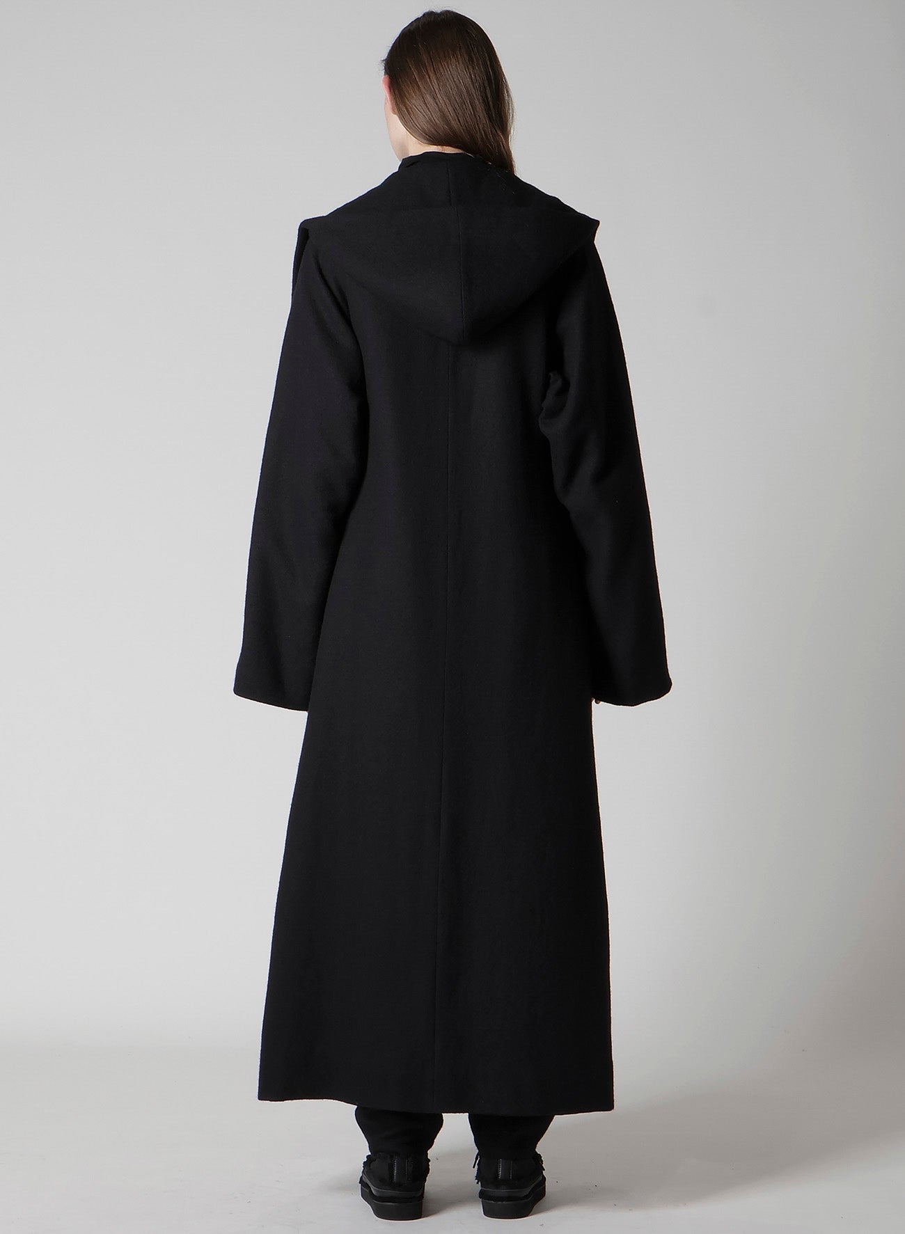 WOOL VIYELLA REVERSIBLE HOODED COAT