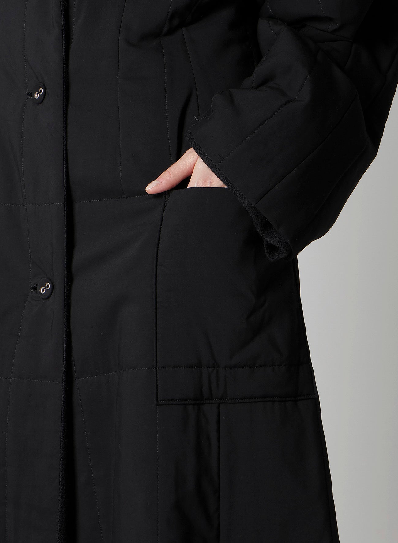 WOOL VIYELLA REVERSIBLE HOODED COAT
