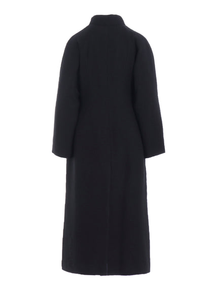 OVERDYE WOOL VIERA REVERSIBLE STAND COLLAR COAT