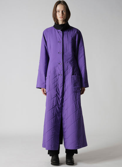 OVERDYE WOOL VIERA REVERSIBLE STAND COLLAR COAT