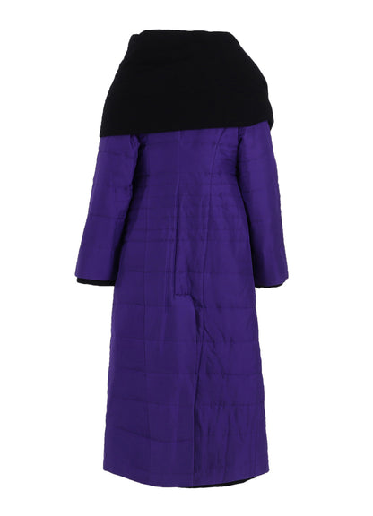 WOOL VIYELLA REVERSIBLE STOLE D COAT