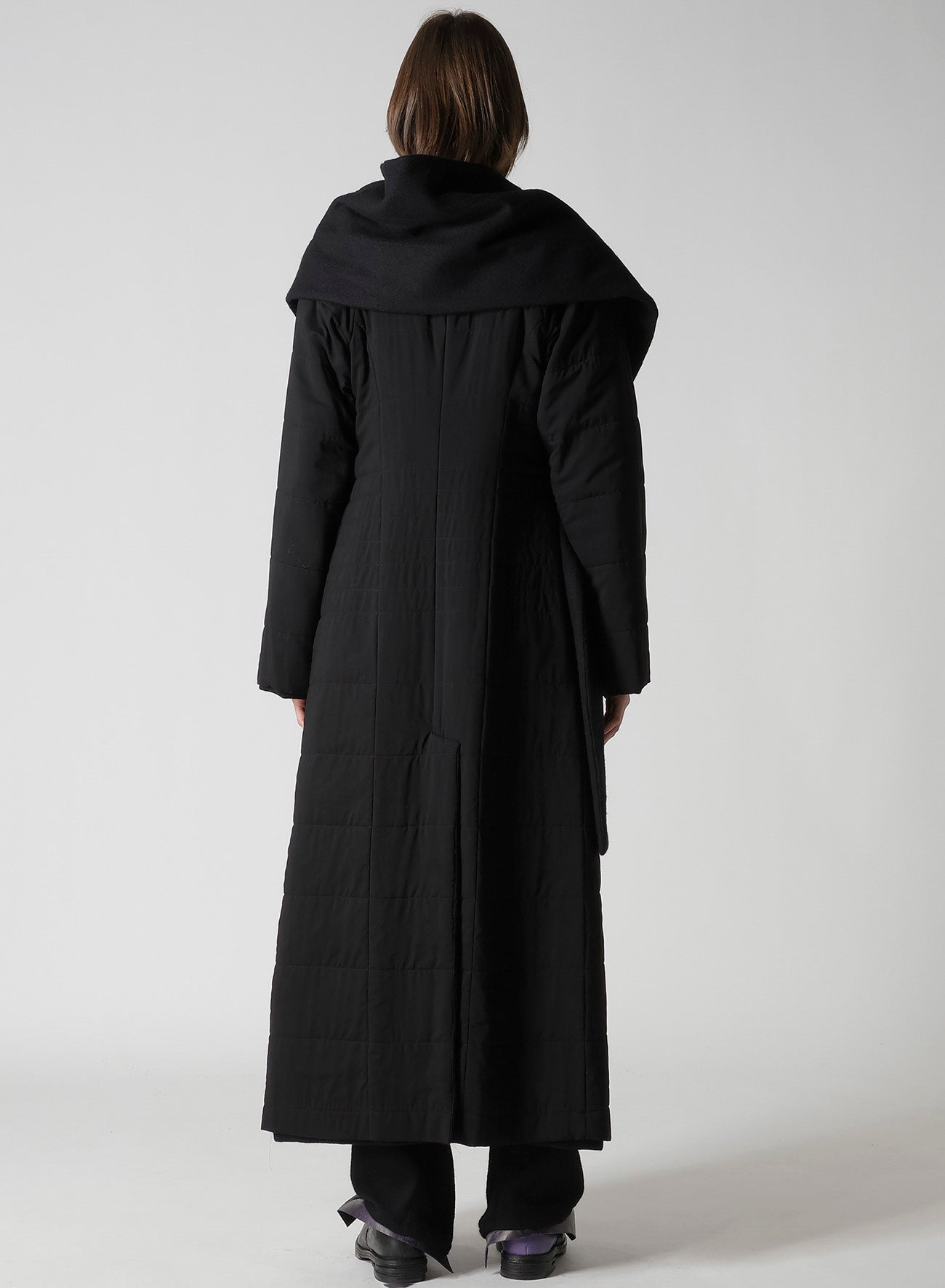 WOOL VIYELLA REVERSIBLE STOLE D COAT