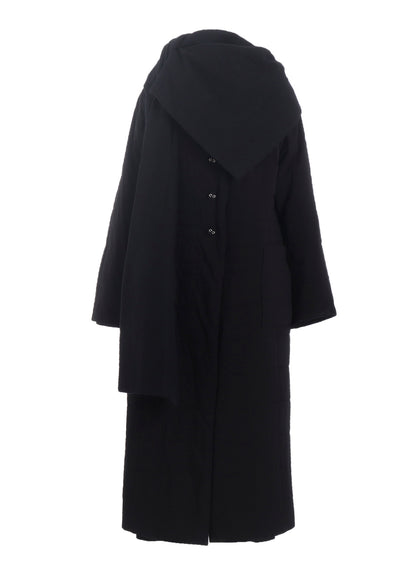 WOOL VIYELLA REVERSIBLE STOLE D COAT
