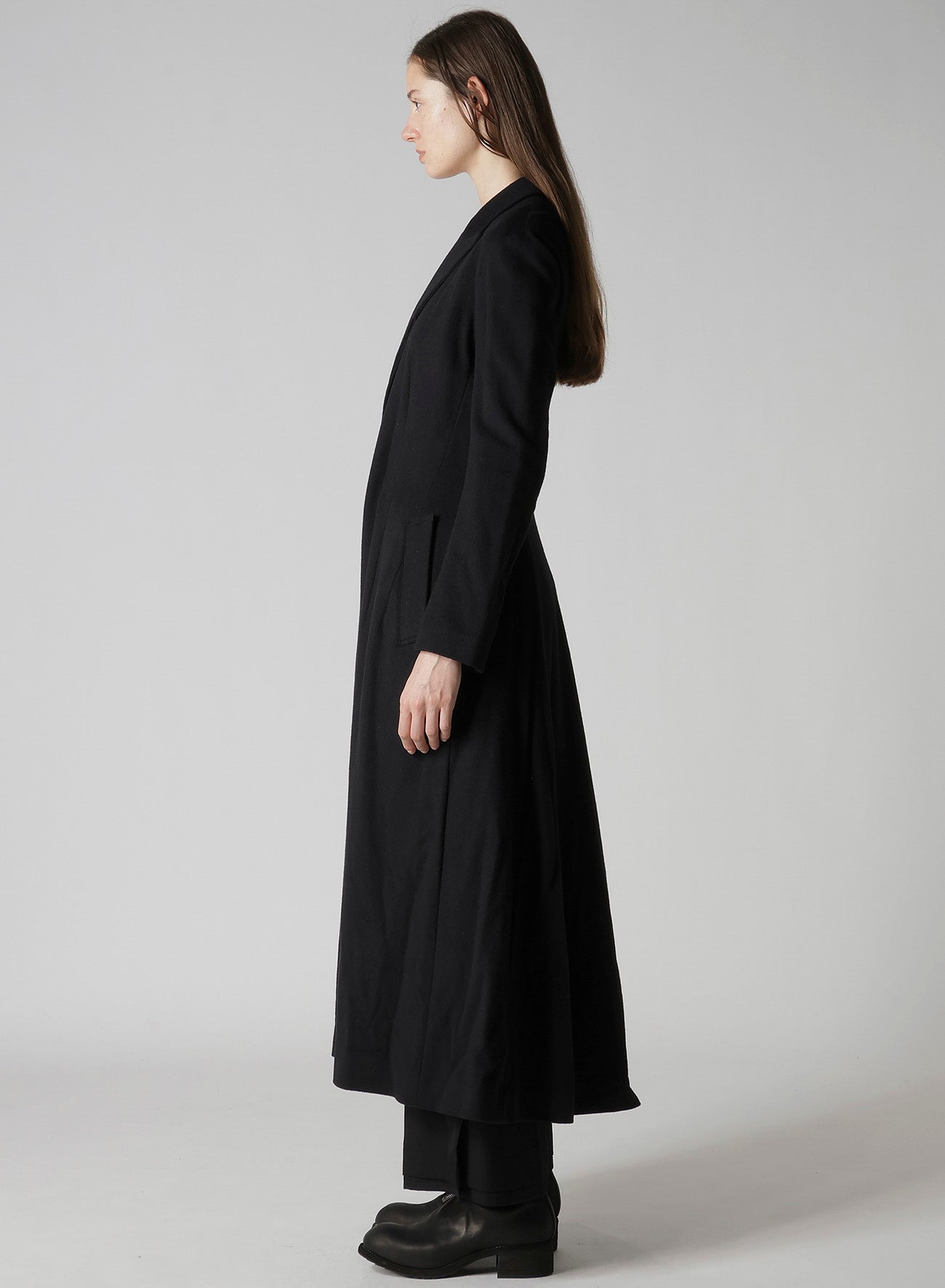 W/Ca BEAVER CLOTH WAIST BELT D COAT