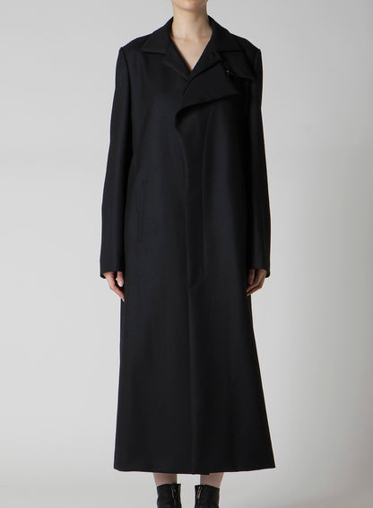 W/SAXONY  R DOUBLE LAYERED LONG COAT