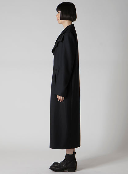 W/SAXONY  R DOUBLE LAYERED LONG COAT