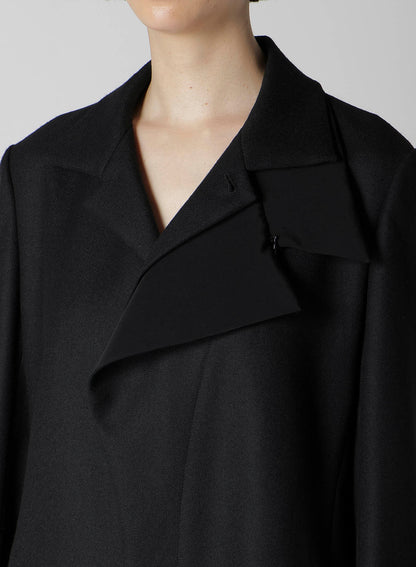 W/SAXONY  R DOUBLE LAYERED LONG COAT