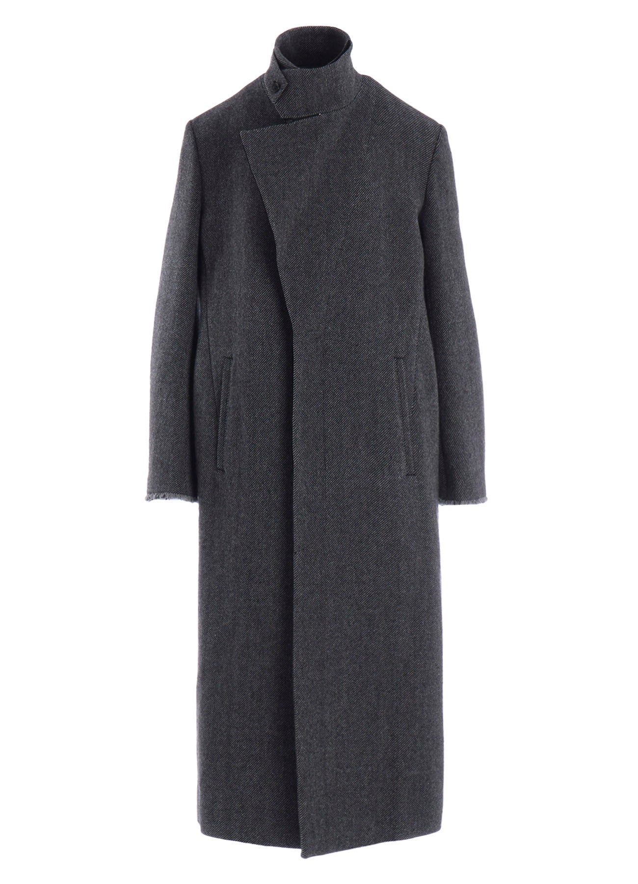 TWEED CLOTH R DOUBLE LAYERED LONG COAT