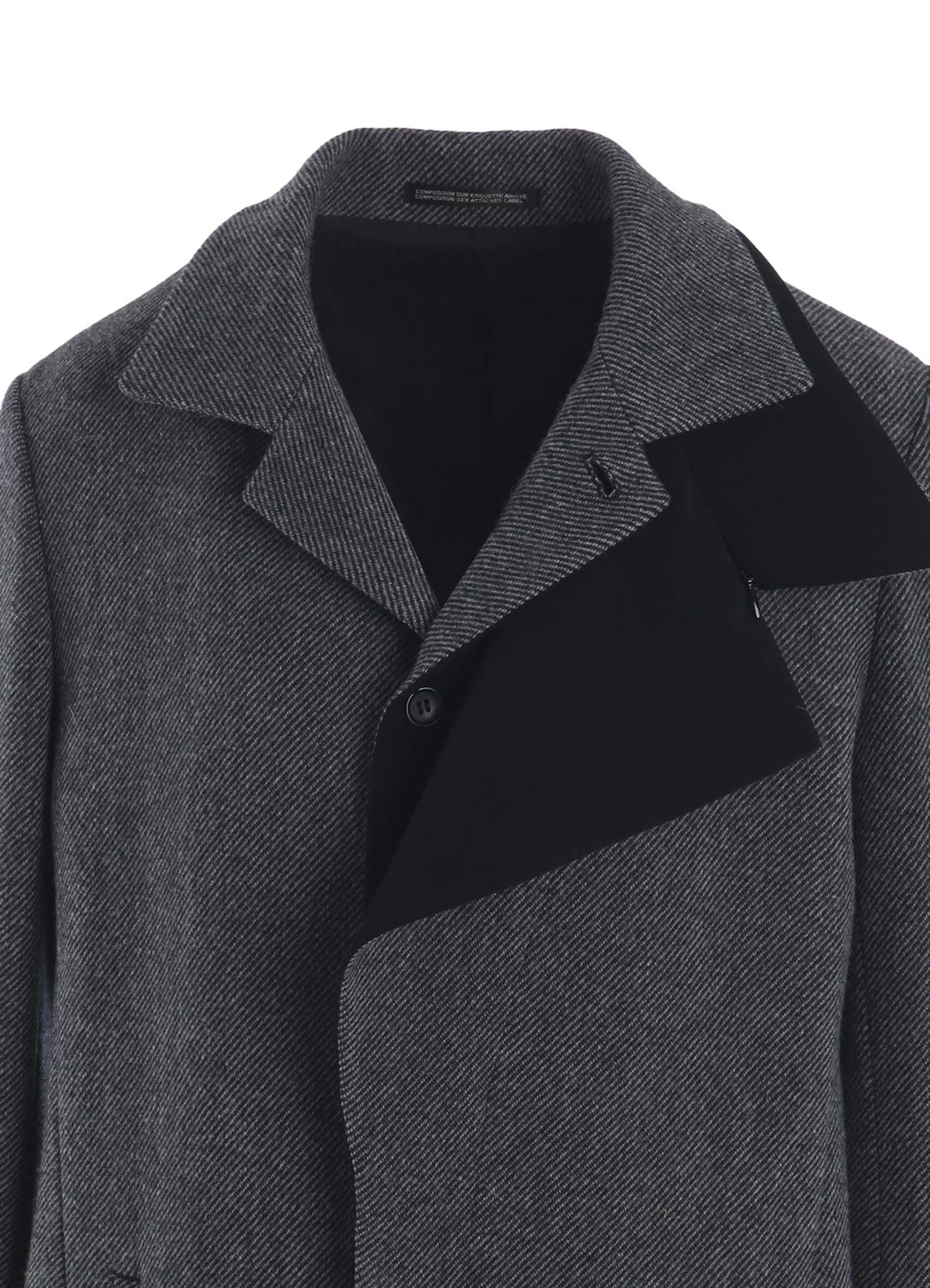 TWEED CLOTH R DOUBLE LAYERED LONG COAT