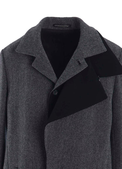 TWEED CLOTH R DOUBLE LAYERED LONG COAT