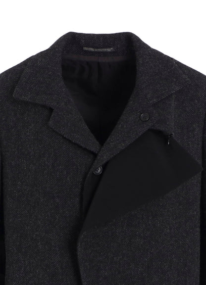 TWEED CLOTH R DOUBLE LAYERED LONG COAT