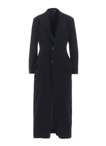 TA/PE CREPE DE CHINE BACK LACE UP LONG COAT