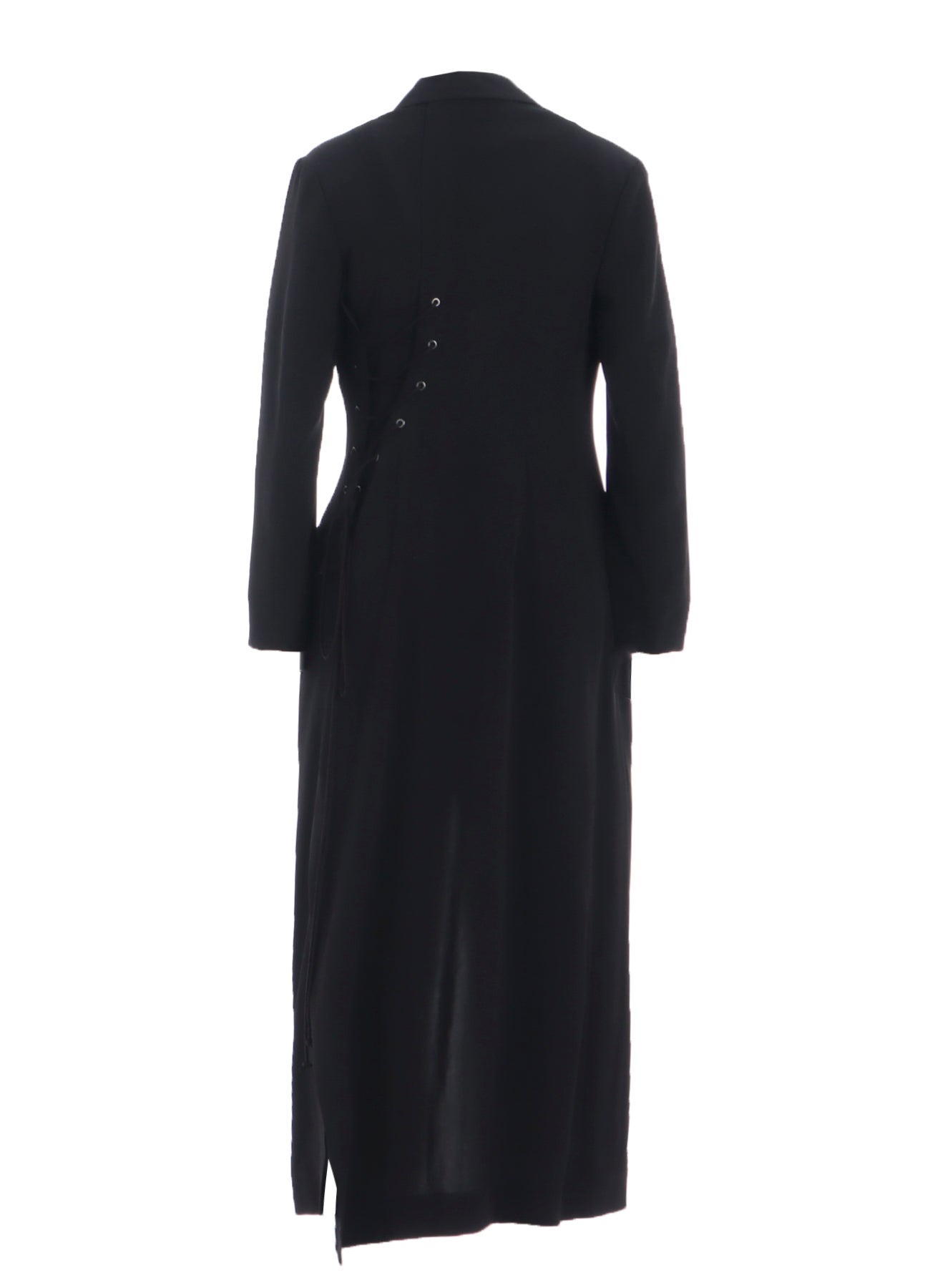 TA/PE CREPE DE CHINE BACK LACE UP LONG COAT