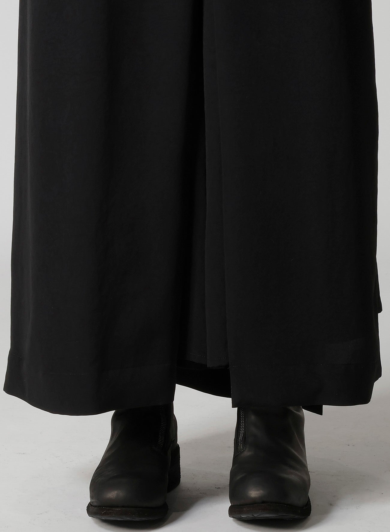 TA/PE CREPE DE CHINE BACK LACE UP LONG COAT