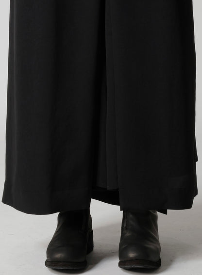 TA/PE CREPE DE CHINE BACK LACE UP LONG COAT