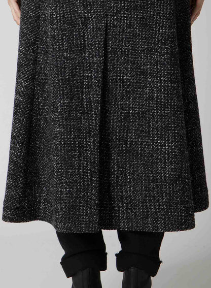 HANDMADE TWEED HOODED ZIP COAT