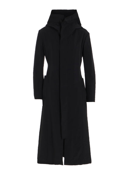 Ny/Si TAFFETA HOODED ZIP COAT