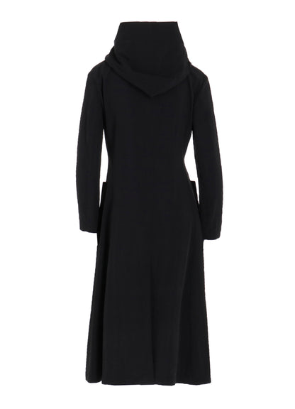Ny/Si TAFFETA HOODED ZIP COAT