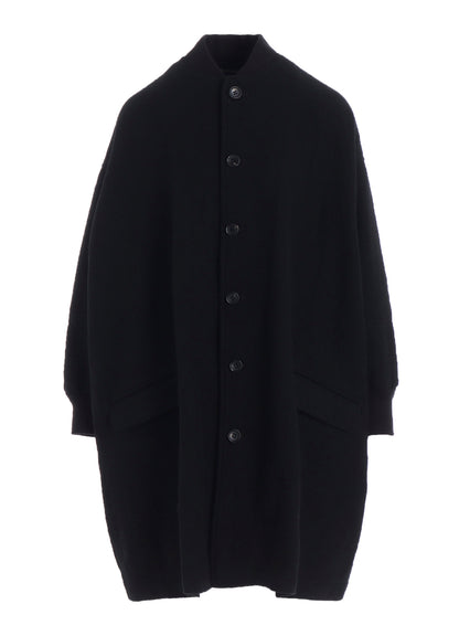 SHRINKED WOOL SERGE PADDED DRAPE COAT