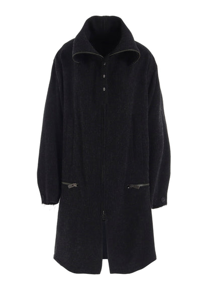 TWEED CLOTH B COLLAR COAT