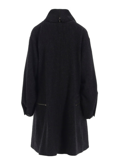 TWEED CLOTH B COLLAR COAT