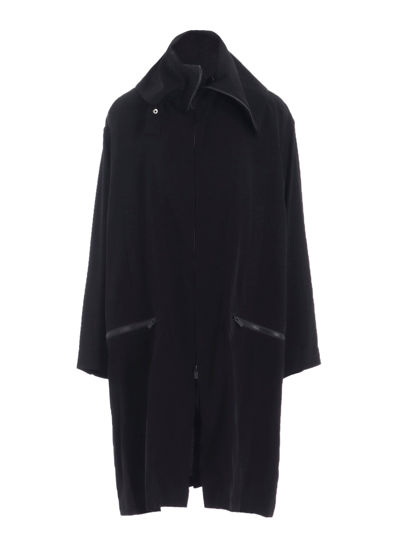 TA/PE CREPE DE CHINE B COLLAR COAT