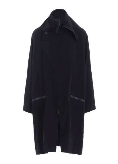 TA/PE CREPE DE CHINE B COLLAR COAT