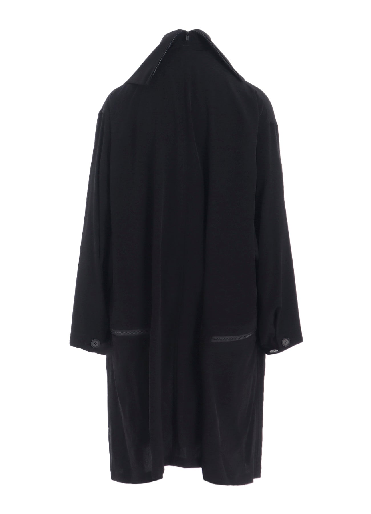TA/PE CREPE DE CHINE B COLLAR COAT
