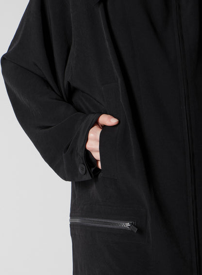 TA/PE CREPE DE CHINE B COLLAR COAT