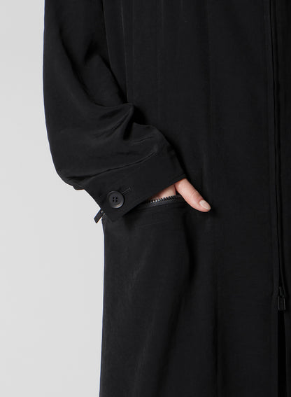 TA/PE CREPE DE CHINE B COLLAR COAT